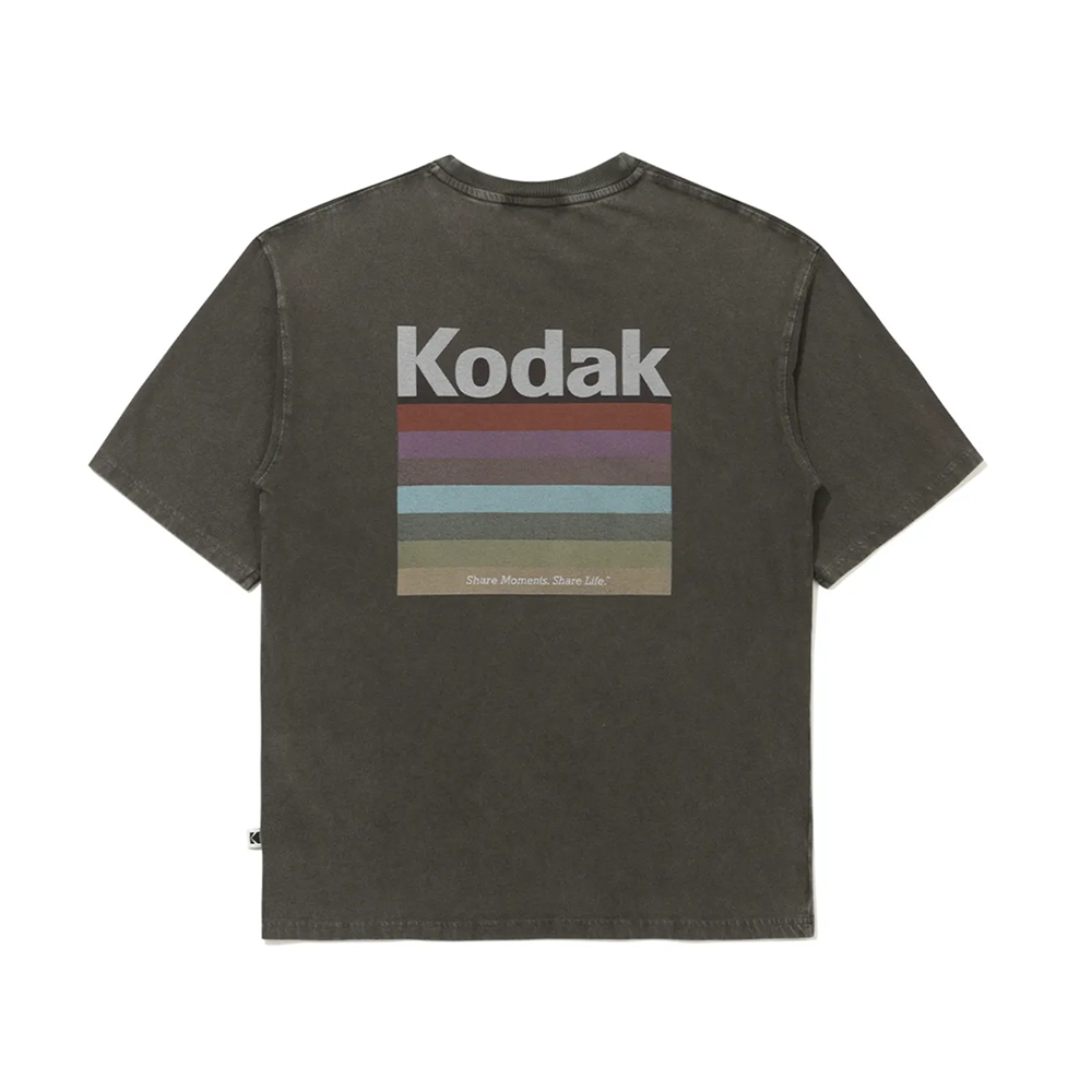 レインボー スノーウォッシングショートスリーブTシャツ【チャコール】