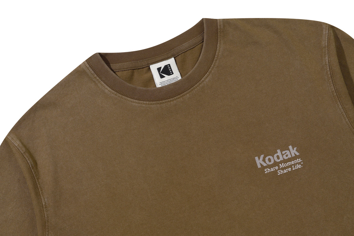 レインボー スノーウォッシングショートスリーブTシャツ【ブラウン】