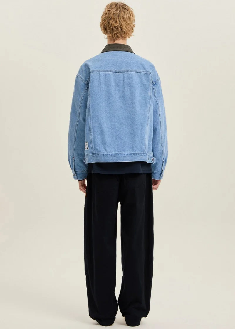 コーデュロイトラッカーパデッドジャケット【ネイビー】