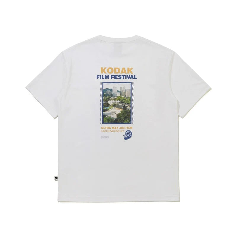 【予約】コダック フィルムフェスティバルモーメント半袖Tシャツ【ホワイト】