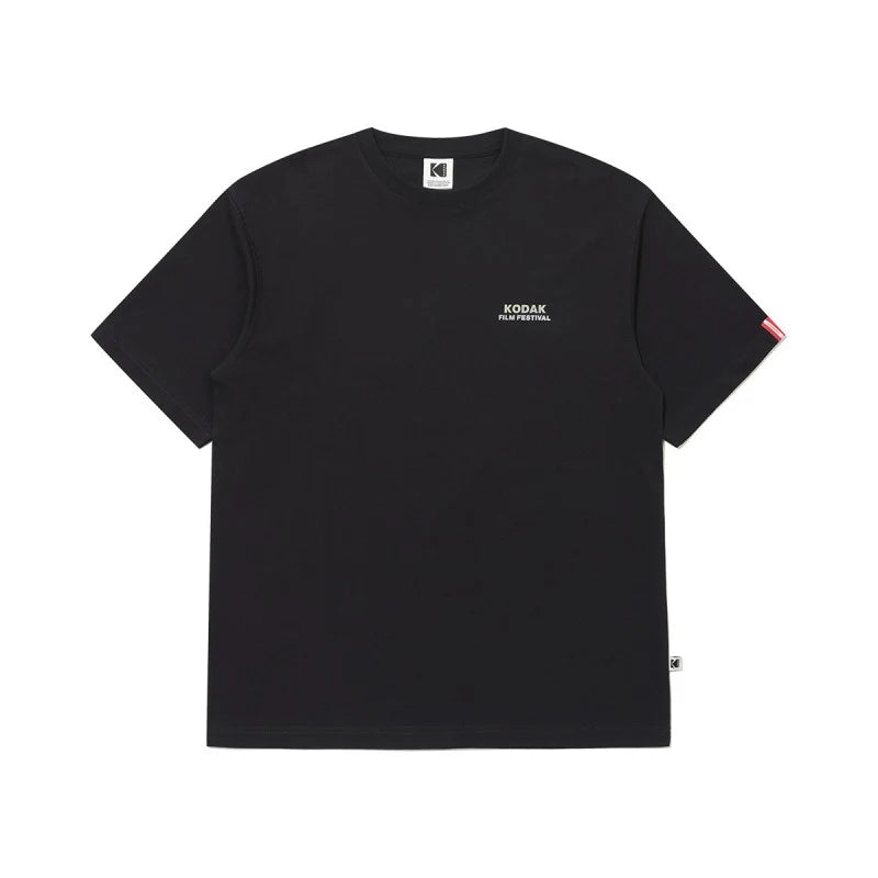 【予約】コダック フィルムフェスティバルパノラマ半袖Tシャツ【ブラック】