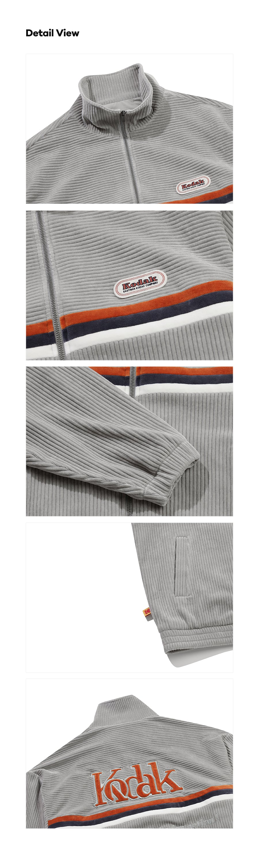 シネコダックベルベットコーデュロイジップアップ【アイボリー】