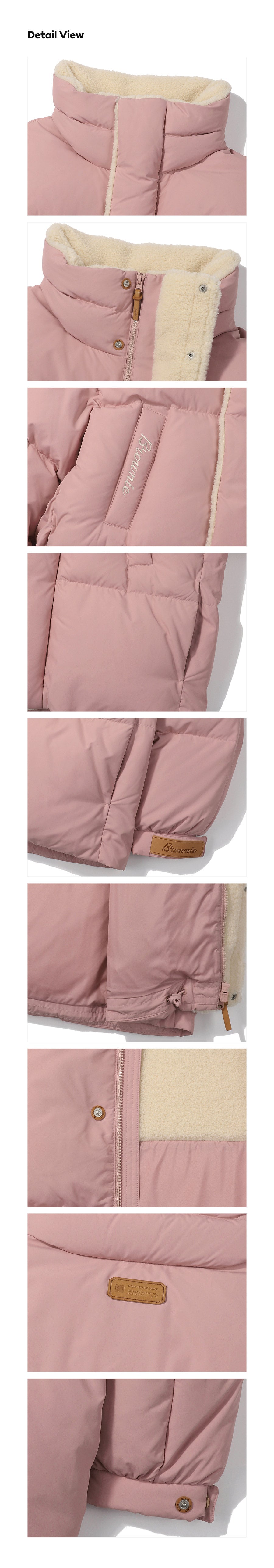(Women)ブラウニーショートダウン ジャケット【ピンク】