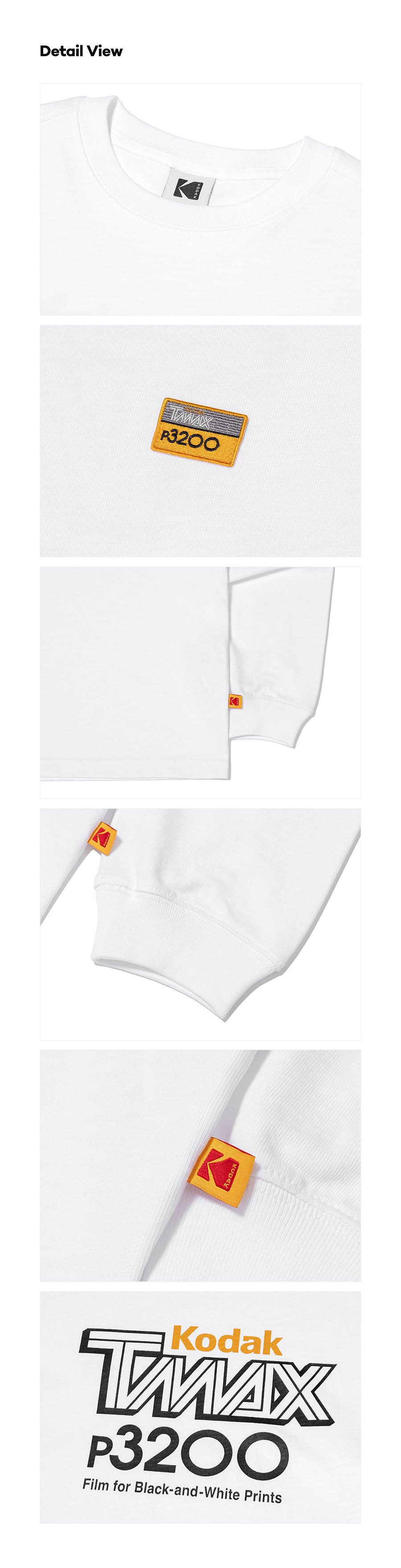 フィルムグラフィックロングスリーブTシャツ【イエロー】