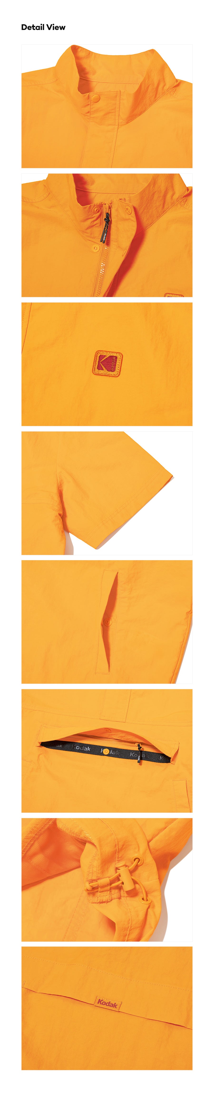 カラープラススタンドネックアノラック【イエロー】