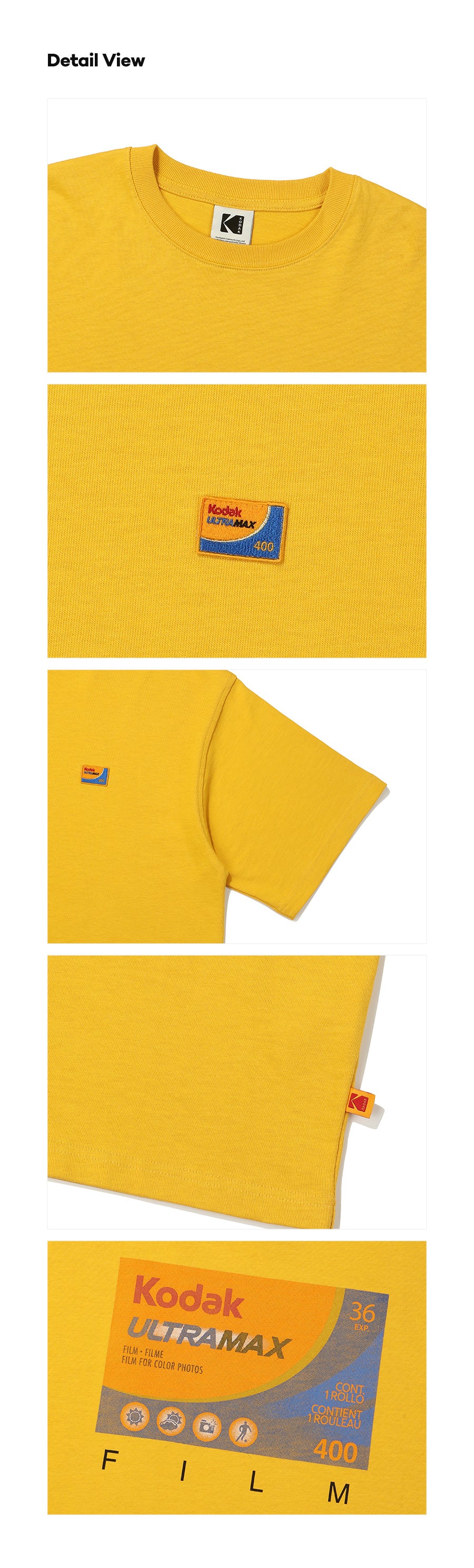 フィルムグラフィックセミオーバーフィットショートTシャツ【ホワイト】