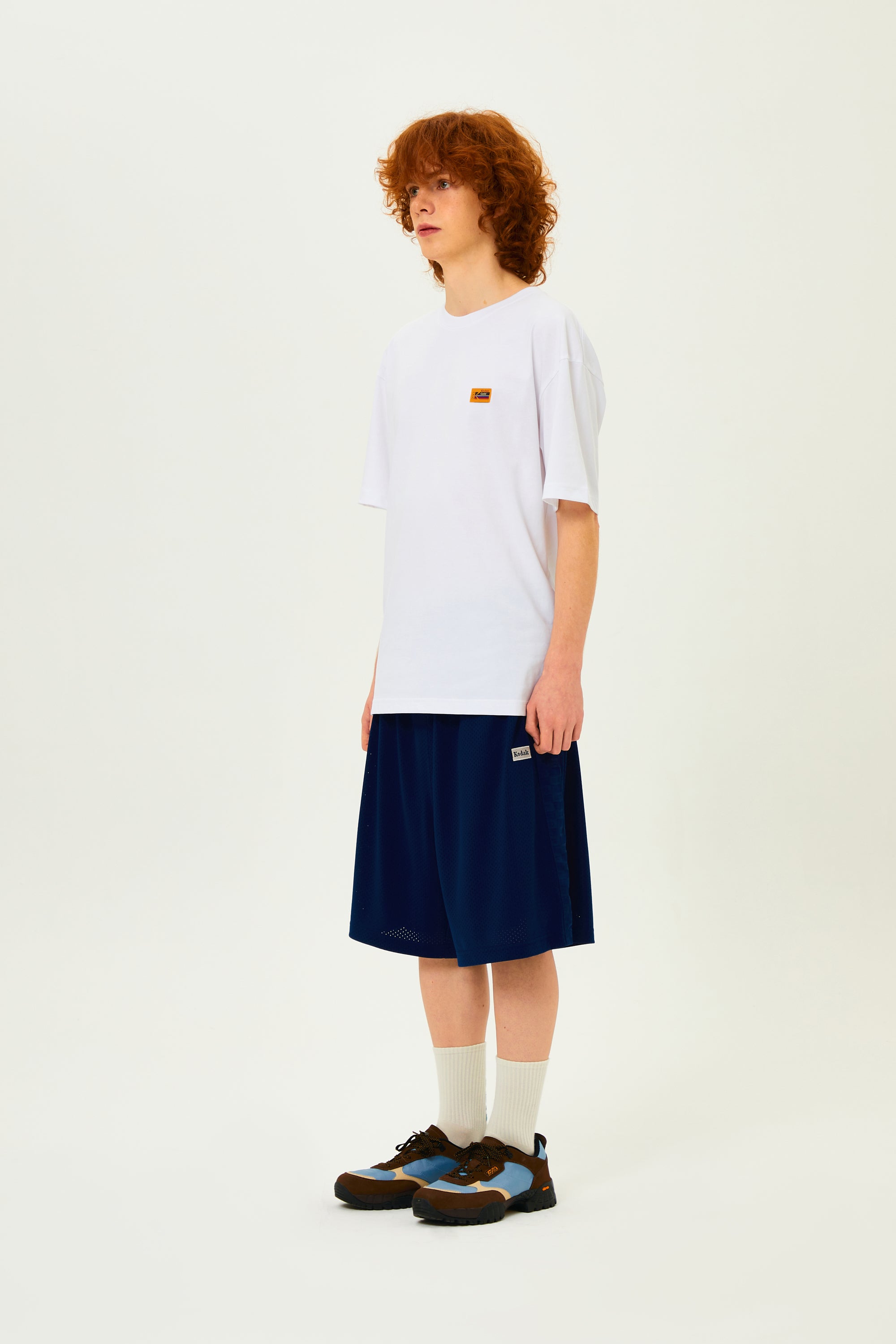 フラッシュフィルムグラフィック半袖Tシャツ【ブルー】