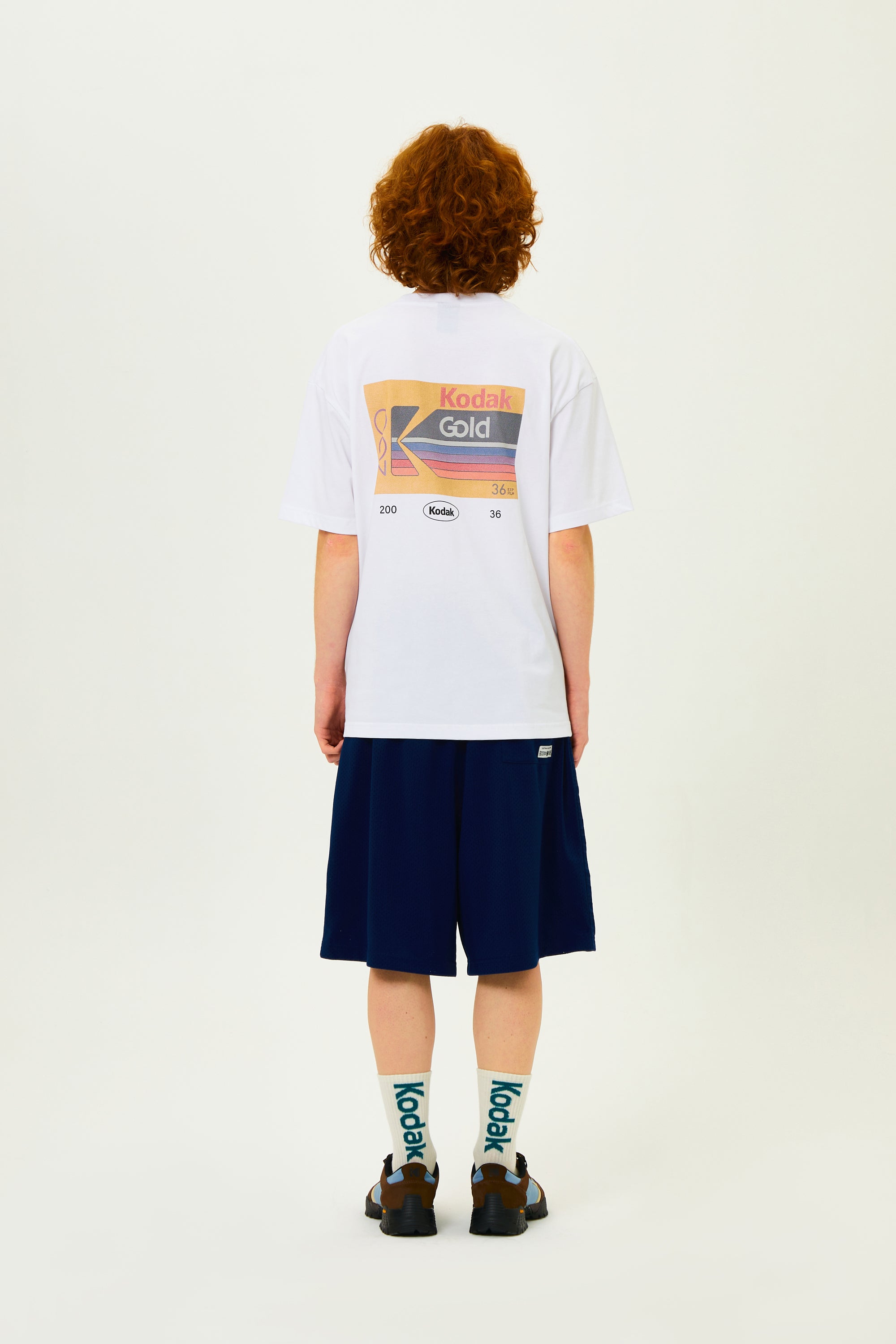 フラッシュフィルムグラフィック半袖Tシャツ【ブルー】