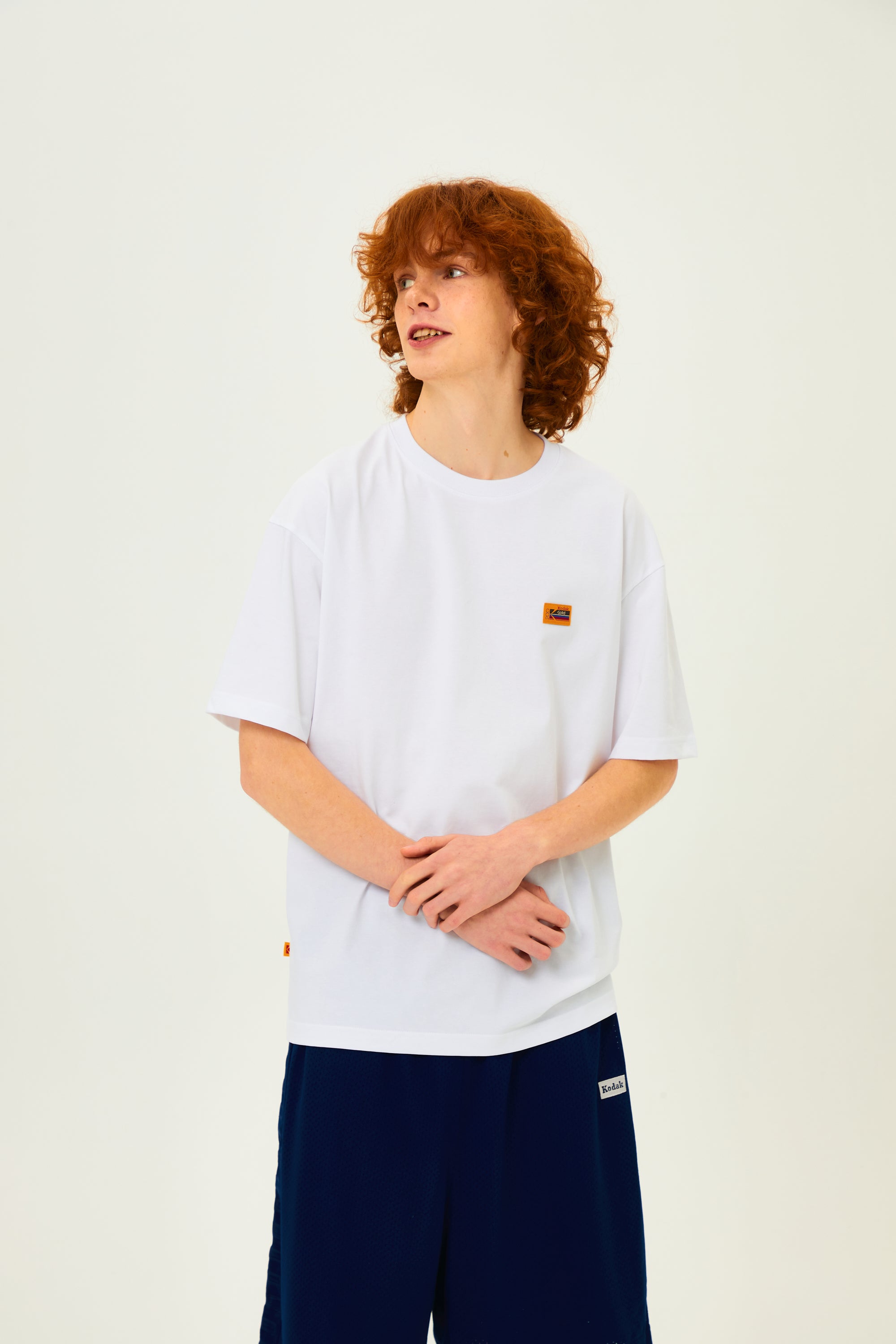 フラッシュフィルムグラフィック半袖Tシャツ【ブルー】