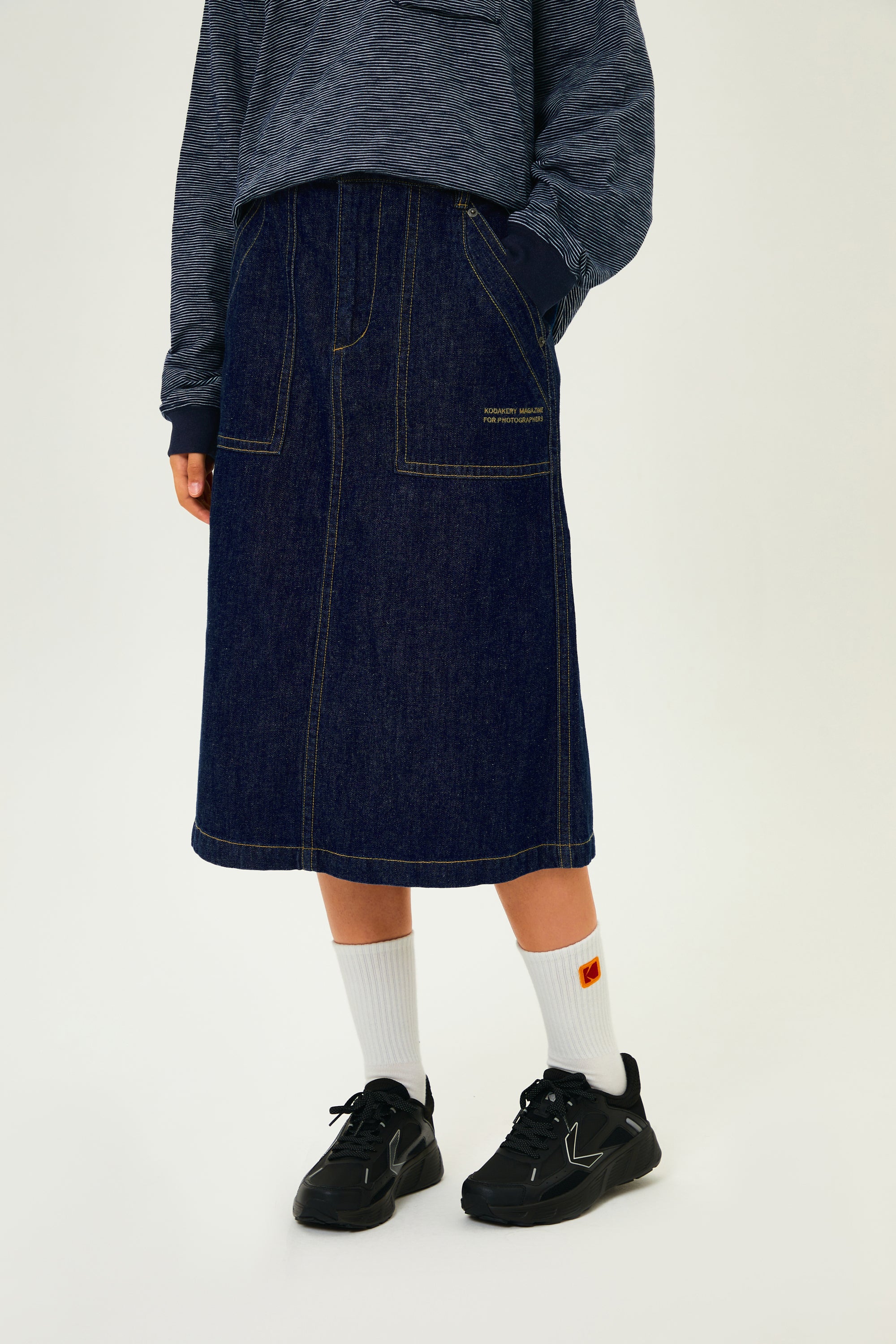 コダカリーデニムスカート【アイボリー】