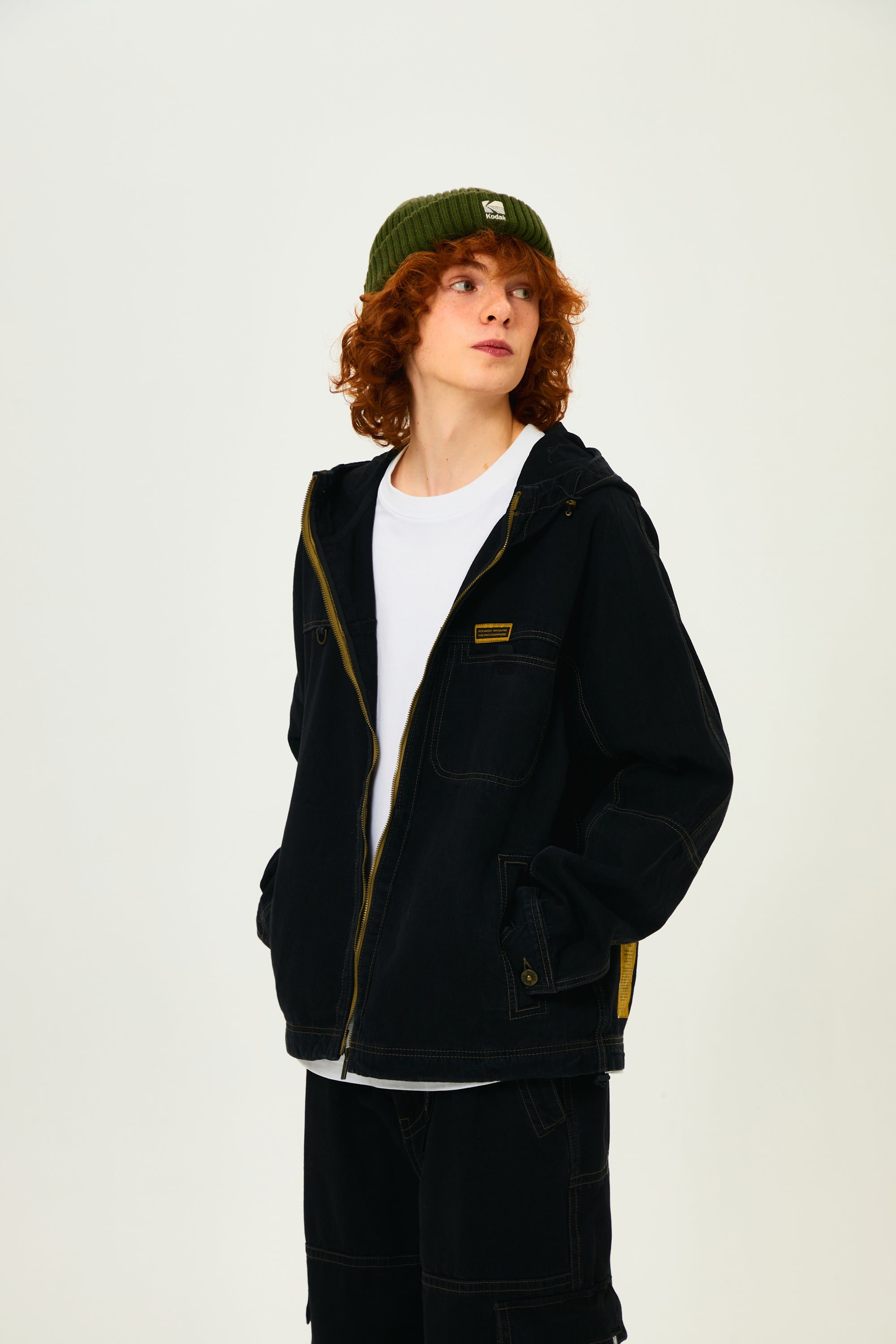 コダカリーデニムフーディジャケット【ブラック】