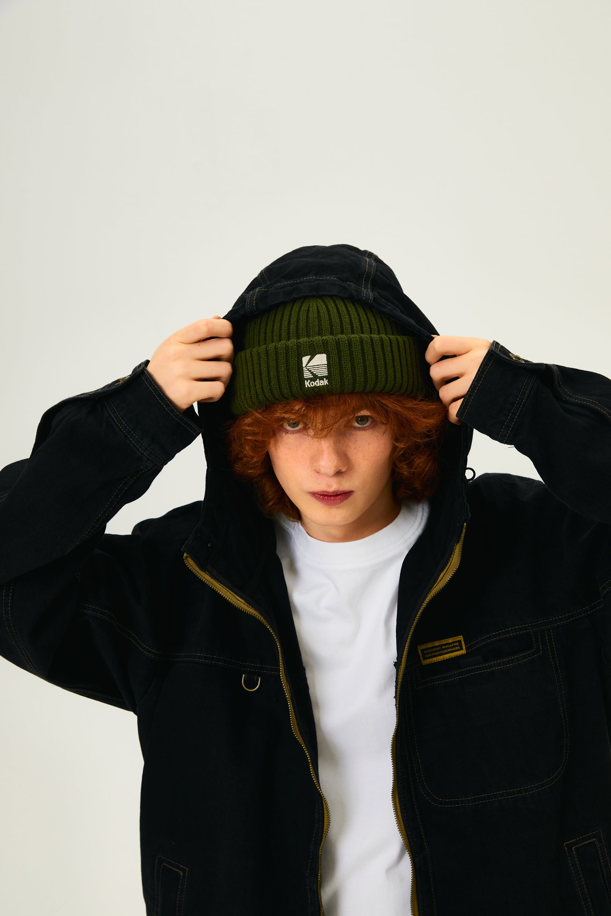 コダカリーデニムフーディジャケット【ブラック】